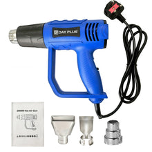 Load image into Gallery viewer, 2000W Electric Heat Gun Hot Air Gun, 300℃ and 600℃, 300-500L/Min, 3 Nozzles, 1.5s Heating, for Stripping Shrinking Varnish