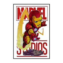 Load image into Gallery viewer, Marvel Wall Art Posters SpiderMan Iron Man Avengers Superhero Disney Kid Room Decor Cartoon Canvas Painting Picture Print