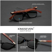 Load image into Gallery viewer, KINGSEVEN Men&#39;s Polarized Wood Sunglasses - Fashion Driving Eyewear