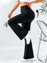 Load image into Gallery viewer, Women's Cross Waist Activewear Flare Leggings High Waisted V Cross Bootcut Flare Pants Tummy Control Yoga Activewear Trousers
