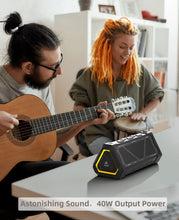 Load image into Gallery viewer, MLOVE P3 Outdoor Bluetooth Speaker, 40W Output Power Bluetooth 5.3 Speaker ,Stereo Sound IPX7 Waterproof,Micro SD Card,RGB Light