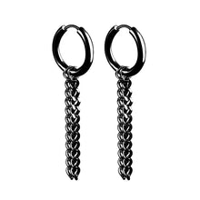 Load image into Gallery viewer, 1 Pairs Punk Stainless Steel Stud Earrings Black Earrings Set For Men Women Vintage Hip Hop Piercing Ear Jewelry