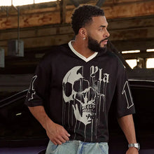 Load image into Gallery viewer, Summer new YA Trendy Brand Super Large T-shirt Men Sports Fitness Quick drying Breathable Large Mesh Printed Short Sleeve Top