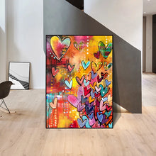 Load image into Gallery viewer, Modern Street Graffiti Wall Art - Colorful Love HD Oil on Canvas Posters and Prints
