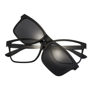 Polarized Magnetic Clip-On Sunglasses 6-in-1 Optical Glasses Frame Men Women