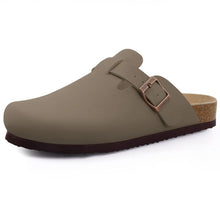 Load image into Gallery viewer, Comwarm Fashion Women's Suede Mules Slippers Men Clogs Cork Insole Sandals With Arch Support Outdoor Beach Slides Home Shoes
