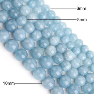 Natural Stone Beads 6mm Tourmaline Rose Quartz Aquamarine Amazonite DIY Jewelry