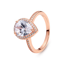Load image into Gallery viewer, 925 Sterling Silver Rings For Women Original Infinity Love Heart Engagement Wedding Ring Rose Gold Crystals Luxury Jewelry Gift