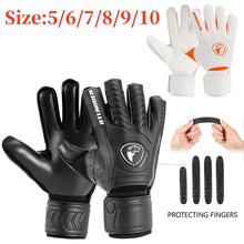 Load image into Gallery viewer, Size 5/6/7/8/9/10 Finger Save Goalkeeper Gloves Football Latex Guard Grip Protection Kids Adults Soccer Fingerave Goalie Glove