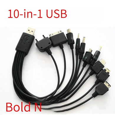 10-in-1 Multi-function USB Charging Cable for Cell Phones Nokia LG Samsung Sony iPod