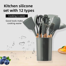 Load image into Gallery viewer, 12-Pc Silicone Kitchen Utensils Set - Non-Stick Cooking Tools