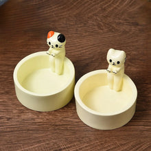 Load image into Gallery viewer, Kitten Candle Holder Cute Cat Candlestick Creative Aromatherapy Candle Holder Durable High Tempe Cartoon Candlestick Decoration