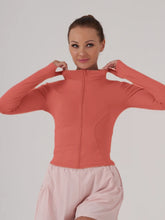 Load image into Gallery viewer, Fitfemme Sports Jacket Women Zip Fitness Yoga Shirt Winter Warm Gym Top Activewear Running Coats Workout Clothes For Cycling