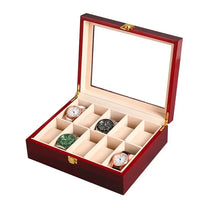 Load image into Gallery viewer, Wooden Watch Box 1/2/3/5/6/10/12 Slot Watch Gift Box Watch Storage Travel Case Organizer Men Jewellery Box Piano-bake-paint