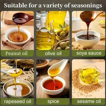 Load image into Gallery viewer, 470 ml Oil Sprayer for Cooking,2-in-1 Olive Oil Dispenser and Oil Spray Bottle,Oil Spray with Stickers,Thick Glass Spray Bottle