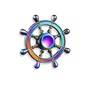 Metal Rainbow Fidget Spinner - Colorful EDC Toy for Stress Relief and Focus, Anti-Anxiety Spinner