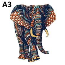 Load image into Gallery viewer, Unique Elephant Wooden Puzzle, Adult Stress Relief Toys, Irregular Animal Shapes, Holiday Birthday Gift