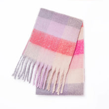 Load image into Gallery viewer, 2025 Winter Thick Warm Scarf Women Cashmere Shawl and Wraps Pashmina Neckerchief Bufanda Female Rainbow Hairy Tessel Echarpe New