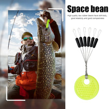 Load image into Gallery viewer, 60pcs 10 Group Set Rubber Space Beans Stopper for Fishing Bait Fish Float Tools