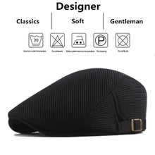 Load image into Gallery viewer, Men&#39;s Mesh Newsboy Cap - British Style Painter Hat Summer Beret