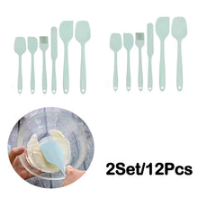 Load image into Gallery viewer, 6 Pieces Silicone Spatula Set Food Grade Non Stick Heat Resistant Spatulas Turner for Cooking Baking Mixing Baking Tools