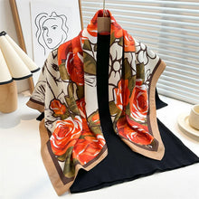 Load image into Gallery viewer, 90*90Cm Square Scarf Twill Silk Feeling Women Head Shawls and Wraps Luxury Hair Tree Print Neck Scarves Hijab Bandana Pashmina