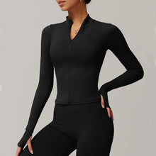 Load image into Gallery viewer, Yoga Long Sleeve Sports Jacket Women's Zip Fitness Yoga Shirt Slim Fit Gym Top Activewear Running Coats Workout Cycling Clothes