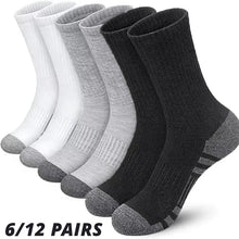 Load image into Gallery viewer, 6-12 Pairs Men's Outdoor Gym Football Socks Large Size