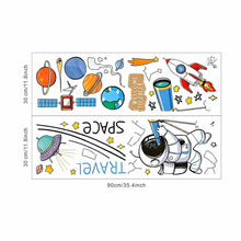 Load image into Gallery viewer, Astronaut Planet Wall Sticker Space Theme Kids Room Self-Adhesive Decor