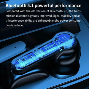 M19 Bluetooth Earphones Wireless Gaming Touch Sports Mini Digital Display Earbuds