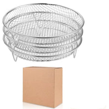 Load image into Gallery viewer, 3Layers Air Fryer Rack Stainless Steel Stackable Grill Food Dehydrator Basket Air Fryer Accessory  Cook Several Food in One Time