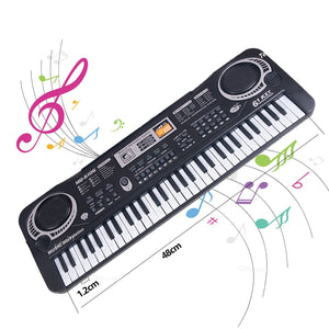 61-Key Kids Electronic Piano Keyboard with Microphone - Portable Educational Toy