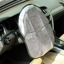 Load image into Gallery viewer, Foldable Car Steering Wheel Sun Shade Double Optical Sunscreen Anti-UV Cover 45x49cm Silver