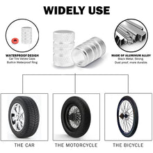 Load image into Gallery viewer, 4pcs Universal Car Wheel Tire Valve Stem Caps Aluminum Dust Covers Air Valve Cap