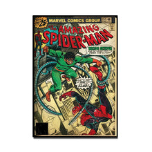 Load image into Gallery viewer, Retro Marvel Super Hero Decorative Painting Anime Spider Man Art Poster American Film Mural Home Childrens Room Wall Decor Print