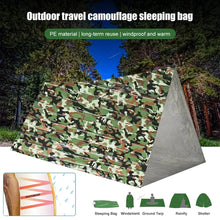 Load image into Gallery viewer, Emergency Camo Sleeping Bag - Waterproof Survival Outdoor Camping Hiking