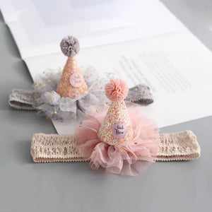 Lace Crown Baby Headband Sequin Flower Princess Hair Bands Girls Birthday Party