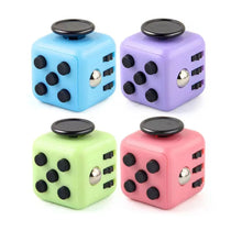 Load image into Gallery viewer, Solid Color Fidget Dice – Stress Relief Toy for Autism, Anxiety, Kids &amp; Adults