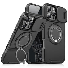 Load image into Gallery viewer, Luxury Magnetic Wireless Charge with Magsafe Armor Case For iPhone 16 15 14 13 12 11 Pro Max Plus Slide Camera Protect PC Cover