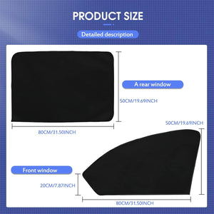 Double Sided Magnetic Car Sunshade Curtain Strong Sun Protection Summer Shade