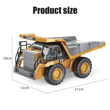 Load image into Gallery viewer, 1:24 RC Alloy Dump Truck &amp; Excavator - Heavy Engineering Toys for Boys