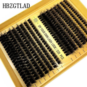 Handmade 320 Bundles Eyelash Extension Cluster 5D Fluffy Mink Individual Lashes
