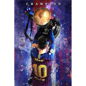 Messi & Ronaldo Canvas Art – Football Star Wall Decor, Home Decoration Gift