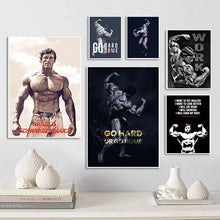 Load image into Gallery viewer, Arnold Schwarzenegger Fitness Wall Art - Inspirational Gym Poster Canvas Home Decor