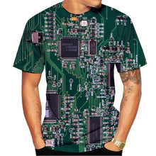 Load image into Gallery viewer, Men&#39;s 3D Electronic Chip Hip Hop T-Shirt - Oversized Harajuku Style Short Sleeve S-6XL