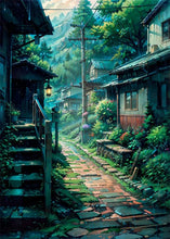 Load image into Gallery viewer, Japanese Street Scenery Sakura Architecture Canvas Posters and Prints Wall Art Paintings Mural for Modern Living Room Home Decor