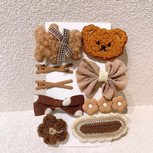 Load image into Gallery viewer, Cute Bear Hair Clips Set: Adorable Accessories for Baby Girls - 9Pcs