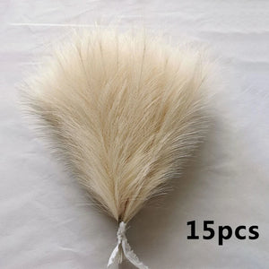 15pcs Artificial Pampas Grass Bouquet - Wedding, Home & Party Decoration Flowers