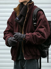Load image into Gallery viewer, Japanese Vintage Polar Fleece Jacket Men Winter Streetwear Coat