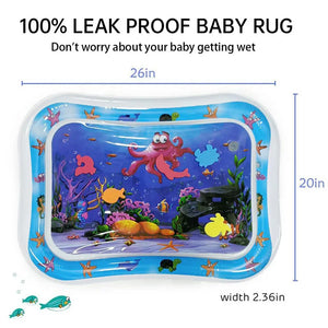 Inflatable Baby Water Mat - Tummy Time Toddler Pad for Early Education Play